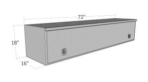 Brute - Brute Heavy Duty TopSider High Capacity / 18H x 16W x 72L  Black Texture Coat  HTB72C-BT