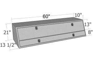 Brute - BRUTE Contractor Truck Tool Boxes 60 inch - Black Texture Coat  TBS200-60-BT