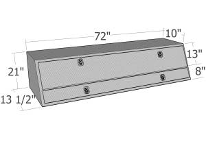 Brute - BRUTE Contractor Truck Tool Boxes 72 inch - Black Texture Coat  TBS200-72-BT