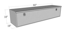 Brute - Brute Heavy Duty Under Body / Drop Door / 18 x 18 x 60L / Black Texture Coat  / HUB1860-BT