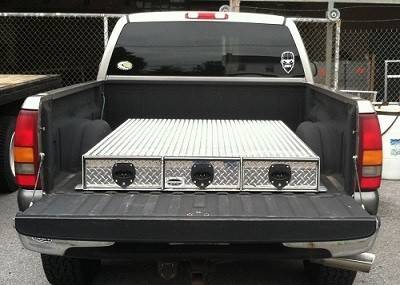 Low profile truck bed tool deals box