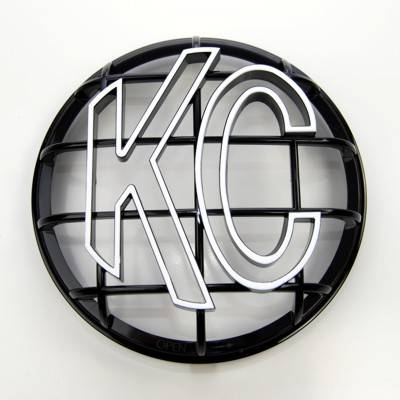KC HiLiTES - KC HiLiTES 6" Apollo Stone Guard - KC #7216 (Black with White KC Logo) 7216