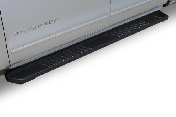Raptor - 07-18 Chevy Silverado/GMC Sierra 1500/2500/3500 Extended/Double Cab 6 Inch Black Textured Aluminum OEM Running Boards