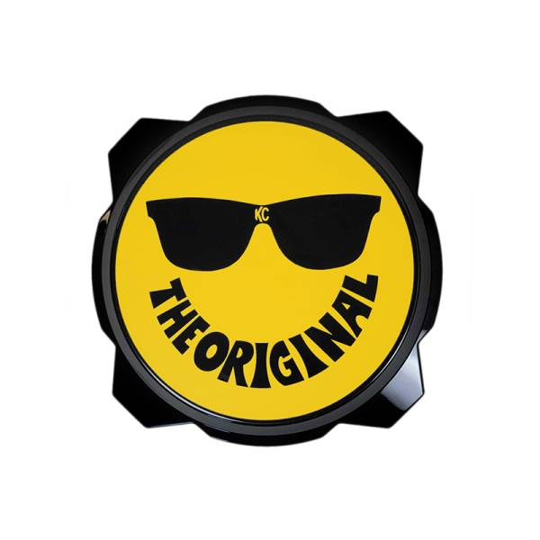 KC HiLiTES - 6" Pro6 Gravity® Light cover - Smiley Face Yellow / Black KC Logo