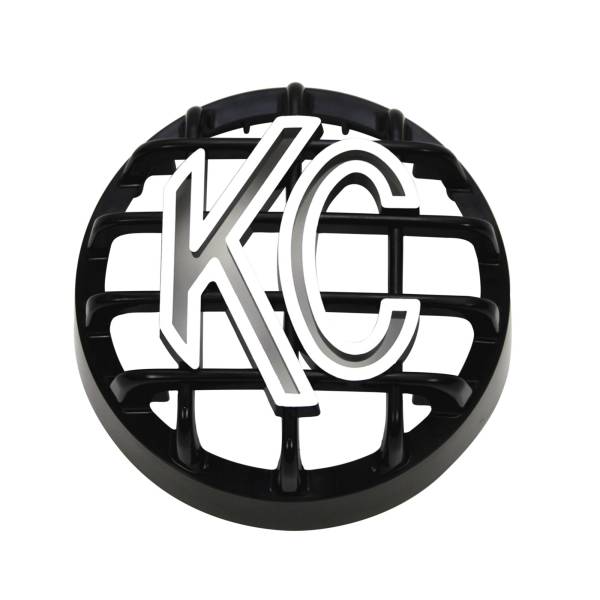 KC HiLiTES - 4" Rally 400 - Stone Guard - ABS Plastic - Black / White KC Logo