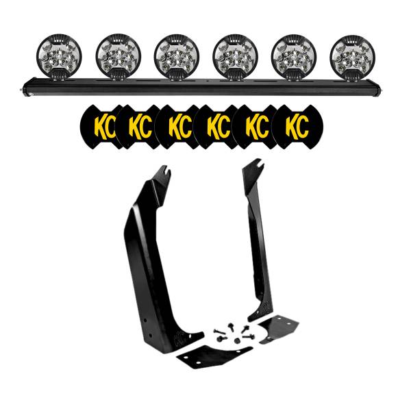KC HiLiTES - 50" KC Xross Bar - Overhead - SlimLite LED - 6-Light System - 300W Spot Beam - for 97-06 Jeep TJ