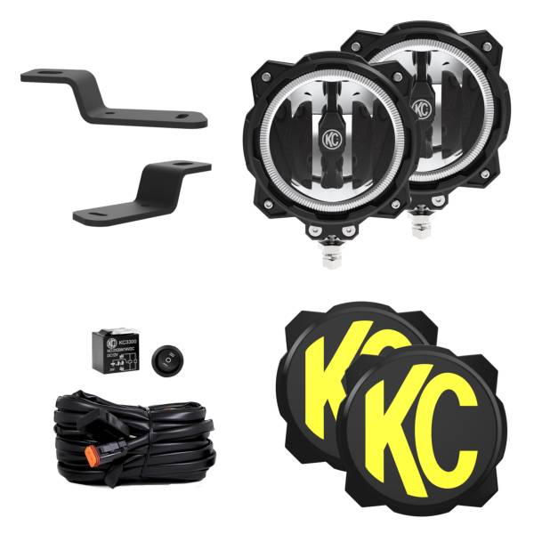 KC HiLiTES - Gravity® LED Pro6 Wide-40 - 2-Light System - Ditch Light Kits - for 21+ Ford Bronco