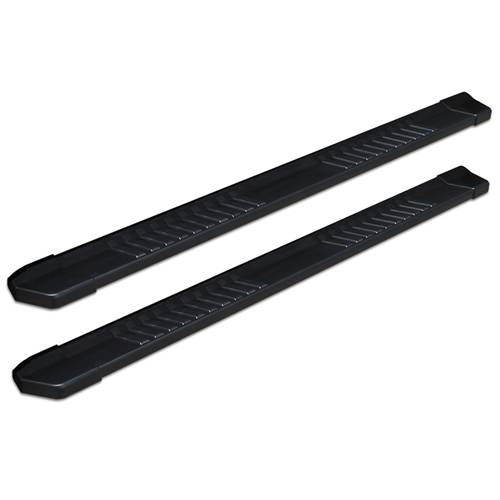 Raptor - 1704-0142BT Style Slide Track Running Boards - Black Textured Aluminum