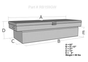 Brute - Brute Double Lid Midsize / Downsize Long & Short Beds (Shallow & Wide) RB159GW - Image 3
