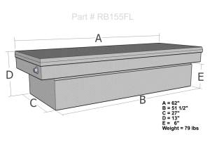 Brute - BRUTE Single Lid Midsize/Downsize Long & Short beds (Wide & Shallow) RB155FL - Image 4