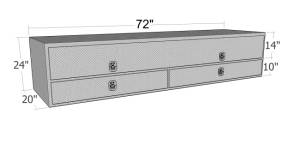 Brute - Brute 72 inch Brute High Capacity Flat Bed TopSider w/Drawers TB400-72-BD - Image 2