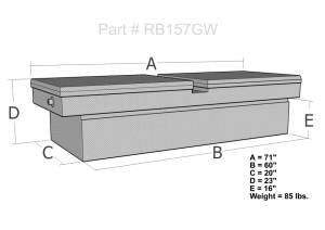 Brute - Brute Double Lid Full Size Pickups 6.5 ft & 8 ft Beds (X-Deep) Black RB157GW-B - Image 3