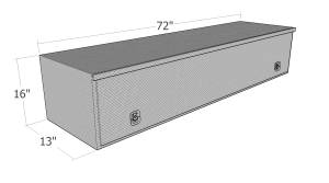 Brute Heavy Duty TopSider / 16H x 13W x 72L - Black Texture Coat  HTB72-BT