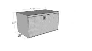 Brute Heavy Duty Under Body / Drop Door / 18 x 18 x 18L / Black Texture Coat  HUB1818-BT