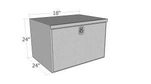 Brute Heavy Duty Under Body / Drop Door / 24 x 24 x 18L / Black Texture Coat  HUB2418-BT