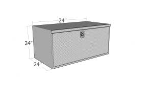 Brute Heavy Duty Under Body / Drop Door / 24 x 24 x 24L / Black Texture Coat / HUB2424-BT