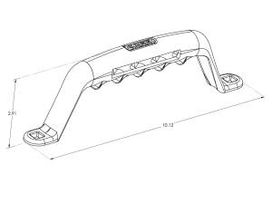 Carr - Carr Grab Handle Polished. Corroision resistant die cast Aluminum 200032 - Image 3